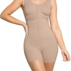 Firm Compression BodySuit (Built-In Bra) Color Café Clar Talla L